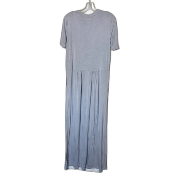 Sign Here Long Modest Gray Comfy Dress Small Oversized Long Tall - Picture 2 of 6